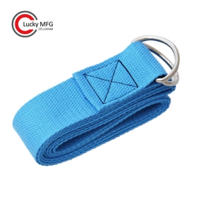 Wholesale Pilates Yoga Belt Cotton Yoga Strap With Double D Ring